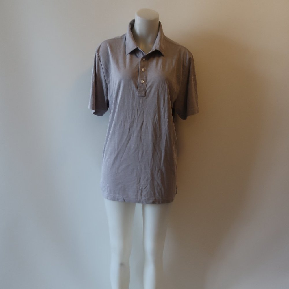 TRAVIS MATTHEW GRAY POLO SHORT SLEEVE SHIRT SZ L*
